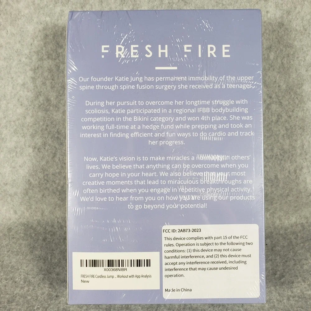 Fresh Fire Smart Jump Rope App Connectivity Bluetooth LCD Adjustable‎ Cordless